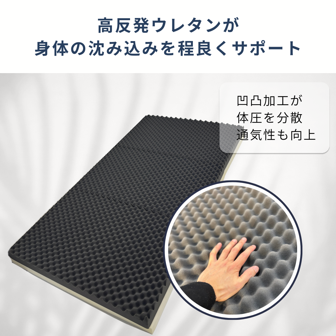 【ソフトタイプ】低反発ボリュームマットレス 3つ折り 厚み12cm リバーシブル
