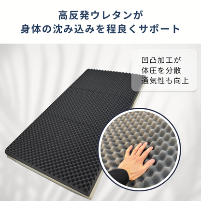 【ソフトタイプ】低反発ボリュームマットレス 3つ折り 厚み12cm リバーシブル