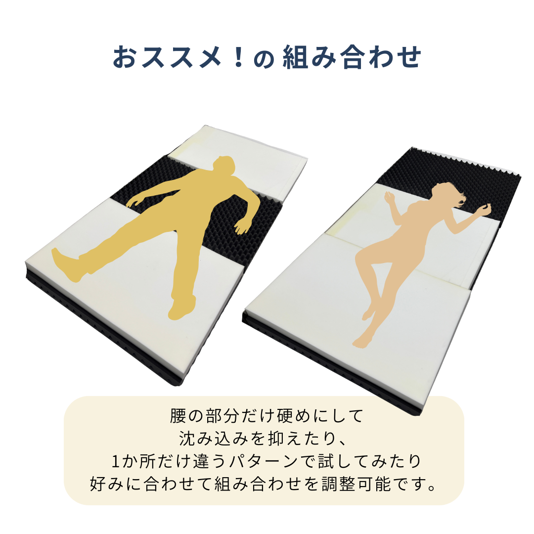 【ソフトタイプ】低反発ボリュームマットレス 3つ折り 厚み12cm リバーシブル