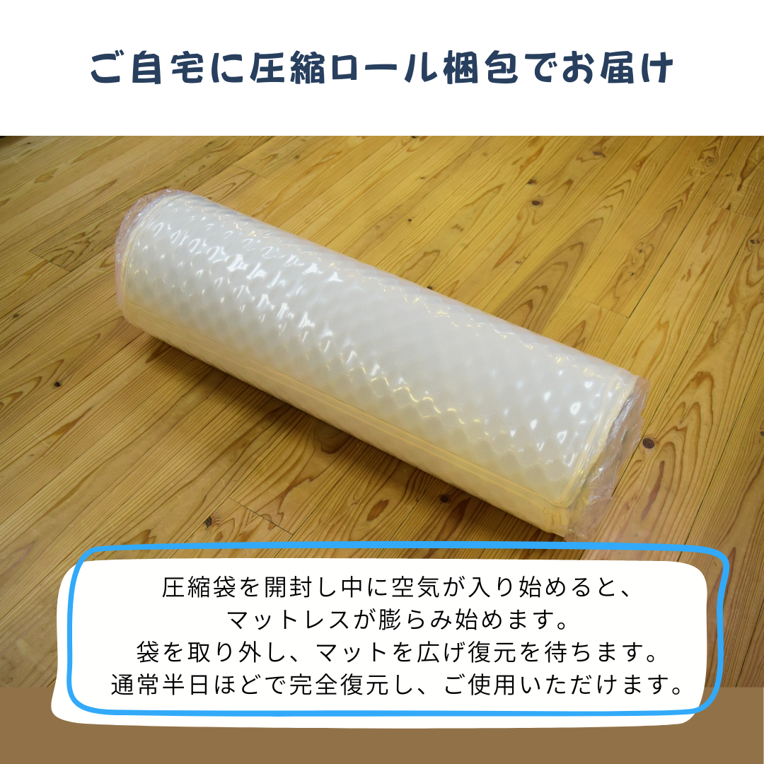 【丸巻き】シンプル 高反発ウレタンマットレス 8cm