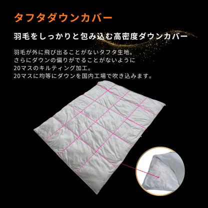 【次世代素材で軽くてあったか】ベロア羽毛掛けふとん