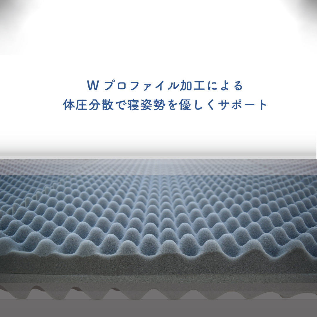 【眠りの秘密基地】リバーシブル高反発マットレス 8cm 3つ折りタイプ