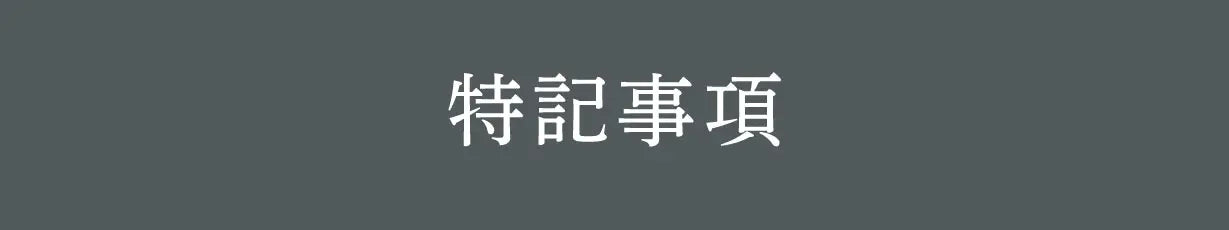 特記事項