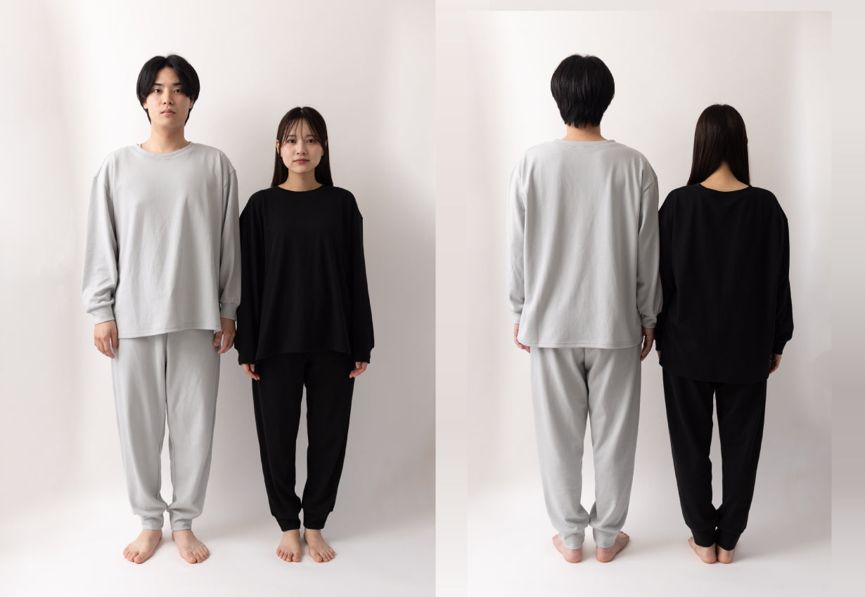女性着用サイズ：Ｍサイズ、男性着用サイズ：Ｌサイズ