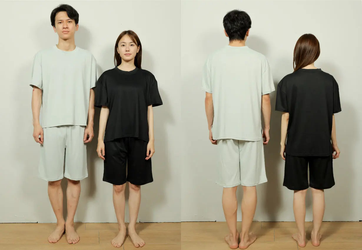 リカバリーウェアを着ている男女
