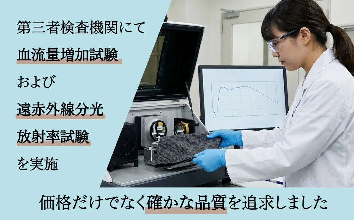 第三者機関にて試験を実施。確かな品質を追求しました。